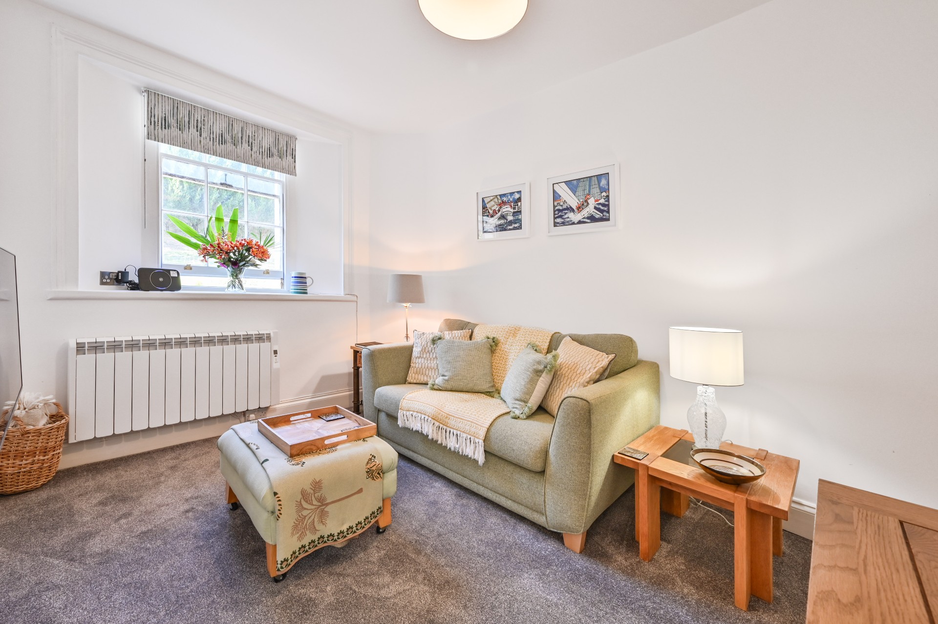 Tramontane Holiday Apartment in Hesketh Crescent on The English Riviera - Newly renovated apartment - sitting room area.